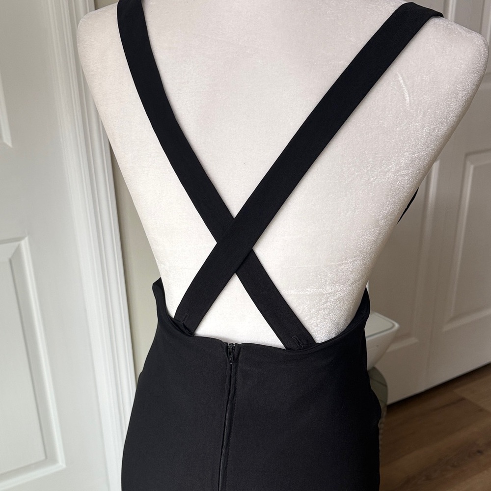 Wet Seal Black Pencil Skirt with Suspenders - Picture 7 of 8